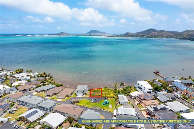 RARE OCEANFRONT VACANT LOT! Spectacular ocean, Kaneohe Bay, and Ko'olau mountain views await you from this waterfront lot in the highly desirable Waikalua Bayside community! The perfect opportunity to build your dream home! Easy access to downtown Honolulu, Oahu's military bases, some of the world's best beaches, schools, parks, golf courses and shopping centers. Maintenance fee includes sewer, common area electricity, commmon area plumbing, front yard landscaping maintenance and road maintenance.
