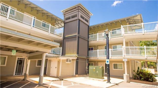Sixty Parkside 3 bedroom, 2 bath, 2 assigned parking. Features include stainless steel appliances, washer and dryer in unit, ceiling fans, and AC split. Near Mililani town and in Mililani school district. No smoking. No pets.