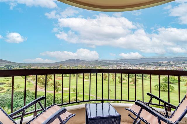 New Price! Opportunity to own spacious & bright 2BR/2BA unit with expansive GOLF COURSE & mountain views! With only 2 units per floor, unit features large space with living room & dining area that opens to lanai, windows that bring in natural light and nice cross-breeze throughout! Other features include small storage on same floor, Washer/Dryer inside the unit, covered & secured parking, wonderful amenities such as Pool, Jacuzzi, BBQ, tennis courts & convenient location near Airport, Tripler & Downtown Honolulu!