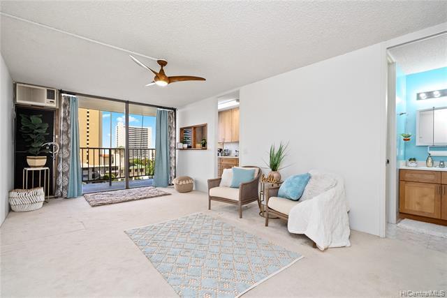 Remodeled and move-in ready lower floor unit in the desirable Camelot building. This 1/1/1 has been recently painted and has brand new carpet. Conveniently located in Makiki with close proximity to the freeways, market, bus lines and just minutes to UH and Ala Moana.  Amenities include: security, resident manager, lots of guest parking, pool, jacuzzi, bbq areas, rec room, game room and gym. The building has undergone improvements of their elevators, plumbing retrofit, railings, & all new gym equipment. Open House Sunday, August 7th from 2-5pm