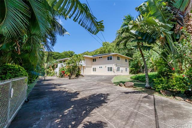 Enjoy serene mountain views from this tastefully renovated and beautifully maintained 12 bdrm /7 bath home on a beautifully landscaped 38,654 sq. ft. CPR lot in serene Kalihi Valley.  The downstairs consists of a 4 bdrm/2 bath w/kitchen and a 2 bdrm/1 bath w/wet bar.  The upstairs features a 4 bdrm/2 bath with wet bar, 2 separate 1bdrm/1bath living quarters, and a spacious lanai.  Features include vinyl plank flooring throughout, new stainless-steel appliances, 70 owned PV panels and an elevator.  Quietly tucked away at the end of a private road, enjoy your very own oasis conveniently located near Downtown Honolulu, schools and restaurants! Ideal for extended family living.  Don’t miss this opportunity!