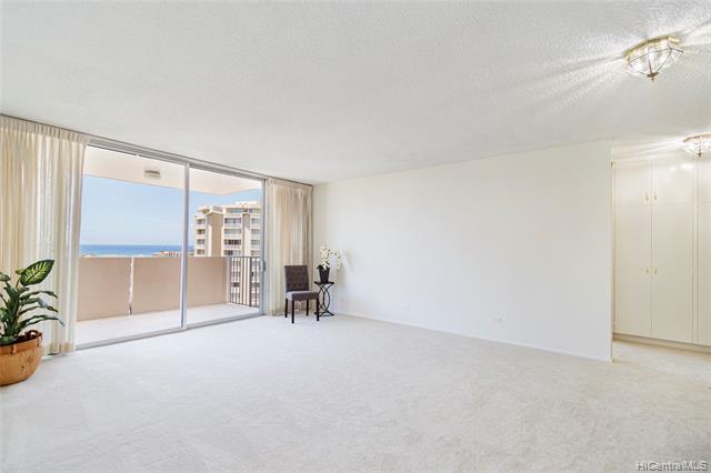 NEW LISTING! Spacious, high-floor 2 bedroom / 2 bath condo with ocean views in the heart of the Ala Moana/Kapiolani neighborhoods! Enjoy fabulous ocean and skyline views from every room in this charmer, which features 1,086 sqft of interior space plus 3 lanais and a garaged parking stall. Central AC, freshly painted with brand new carpet in living areas and new luxury vinyl plank in kitchen. Bedrooms are separated by the living room, providing comfort and privacy. Full-size washer and dryer in unit with ample storage/closet space. Classic, stainless-steel countertop with custom cabinetry in the kitchen. Secured, well-managed building with guest parking, fitness center, swimming pool, party room, sauna and more! Unbeatable, walkable location