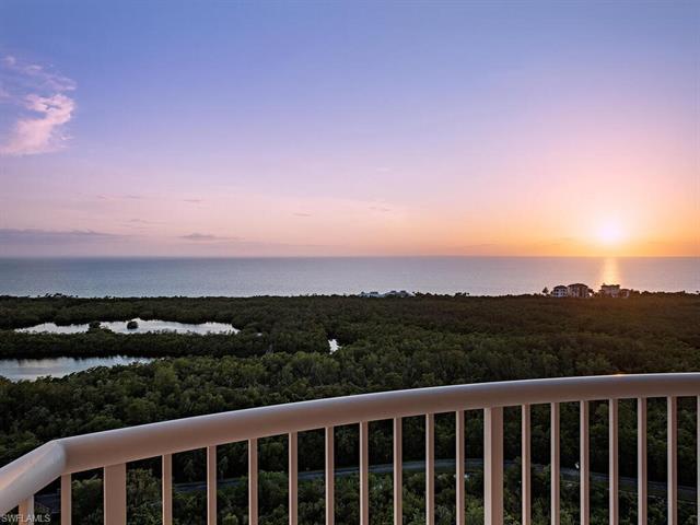 Rarely available 19th floor condo in prestigious St Raphael in Pelican Bay featuring 10’ ceilings! W