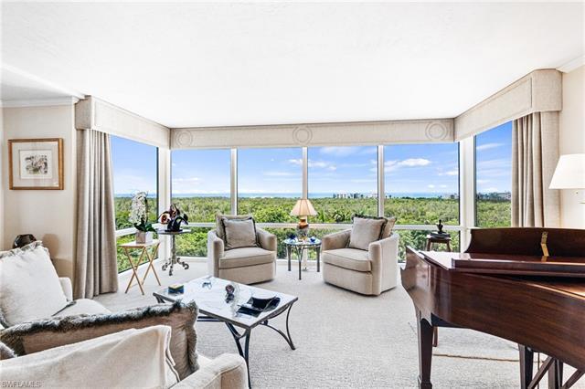 Gorgeous sunsets await you from this 3 den bed/2.5 bath condo in The Claridge at Pelican Bay. The 7t
