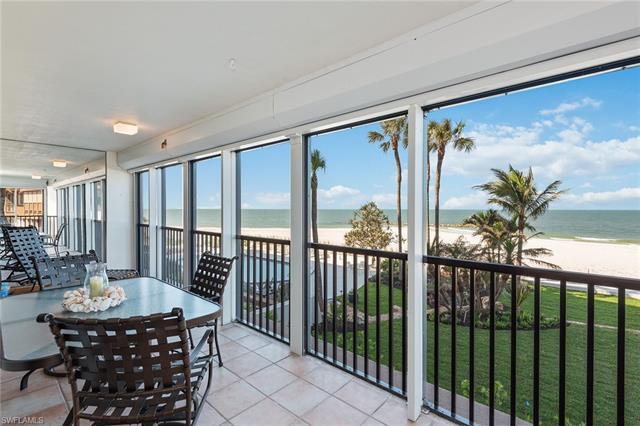 Located directly on the beach south of Doctors Pass, this end-unit features 2nd floor direct west Gu