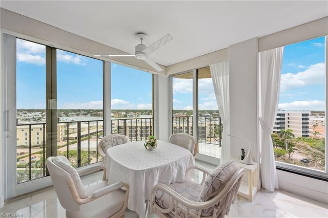 With beautiful Moorings Bay views from every room, this updated 7th-floor home in the north building