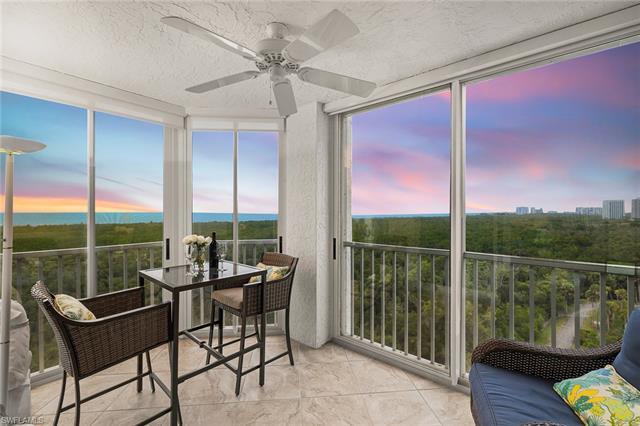 Mesmerizing ninth-floor panorama. Enjoy sunset and Gulf of Mexico views up to Sanibel. Sought-after 