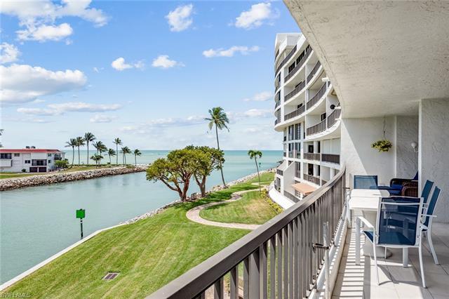 Experience gorgeous southern views of Doctors Pass and the Gulf in this 3rd-floor home in the highly