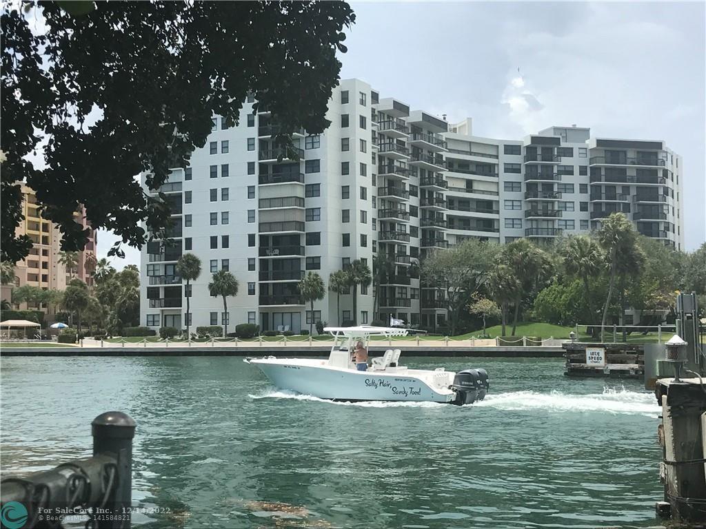 Large 2/2 split bedroom unit, Renovated with same high end vinyl flooring in living area, impact windows & doors, large open balcony with garden and Intracoastal views to watch a daily parade of boats, 3 walk-in closets, Full size W/D in unit. Extra storage on same floor as unit. Great news! This building has fire sprinkler system. Most sought after building on the West side of the Intracoastal so no waiting on the bridge. Resort style heated pool directly by the water, BBQ, 24/7 security, garage parking & plenty of guest parking, gym, 2 pets up to 25 lbs each welcome! Building is centrally located in the heart of Pompano Beach just 2 short blocks to the beach, close to many restaurants, shopping, Whole Foods, HomeGoods, boat ramp is next d