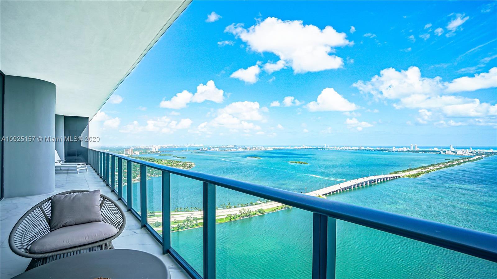 Luxury has been re-imagined in this direct bay front sky Penthouse fully turnkey & finely equipped b