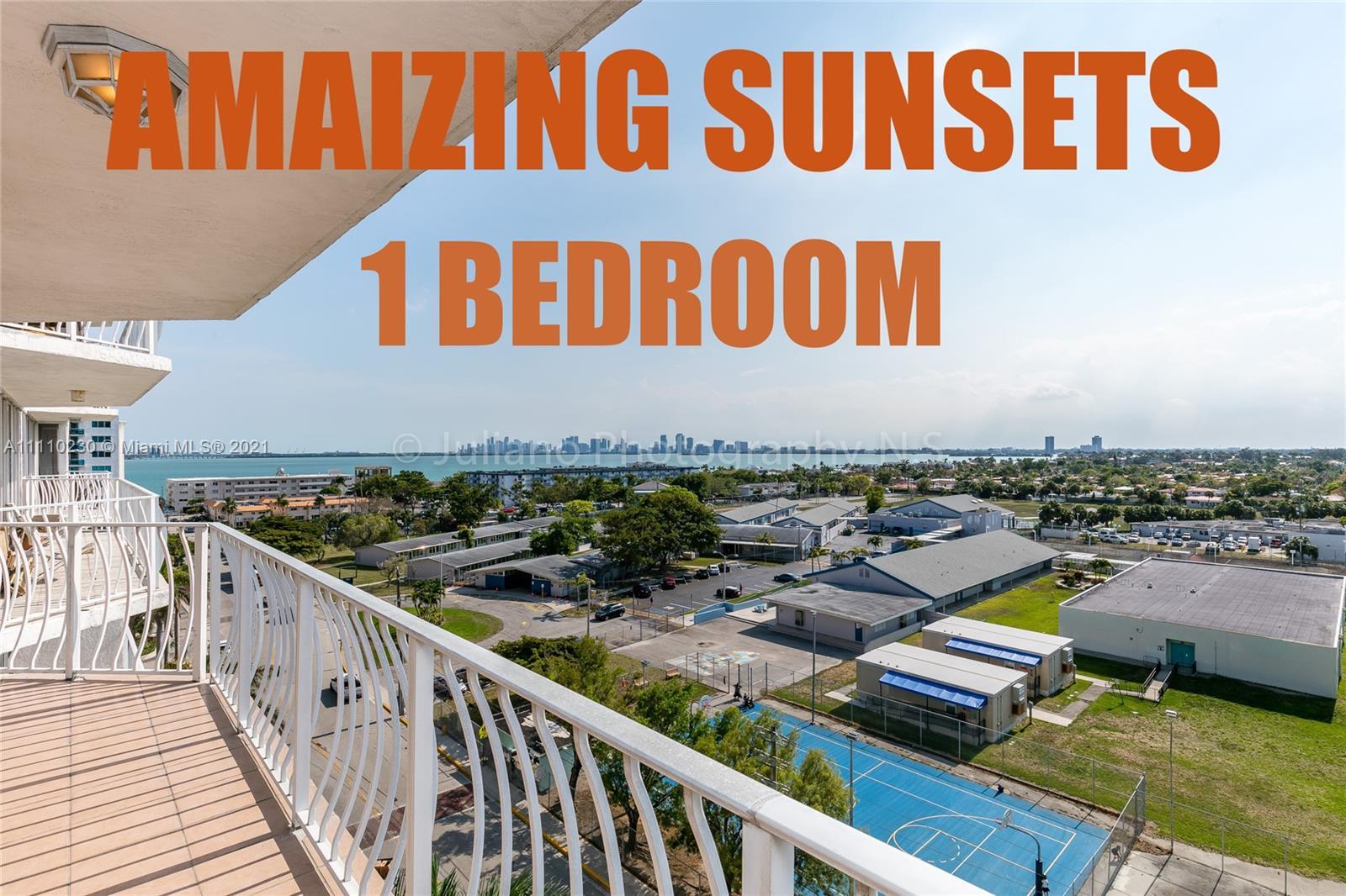 Rare to find one-bedroom condo in the desirable North Bay Village. Enjoy spectacular sunsets every d