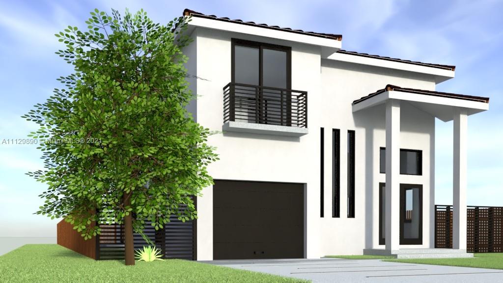 BRAND NEW CONSTRUCTION IN MIAMI SHORES.  TWO-STORY HOME WITH ONE CAR ATTACHED GARAGE, FENCED YARD WI