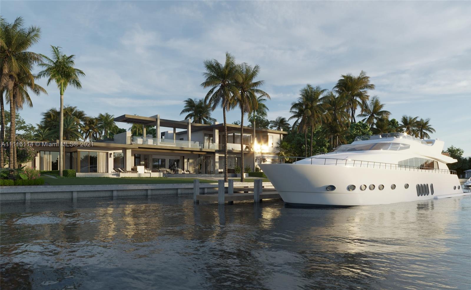 Stunning gated waterfront masterpiece sited on 19,558 Sqft of direct Intracoastal bliss. One-of-a-ki