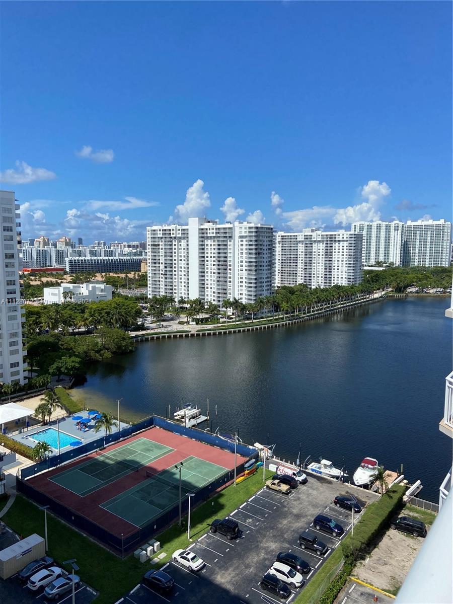 LOCATION! LOCATION! Very spacious apartment in the heart of Aventura.  Enjoy the sunrise and sunset 