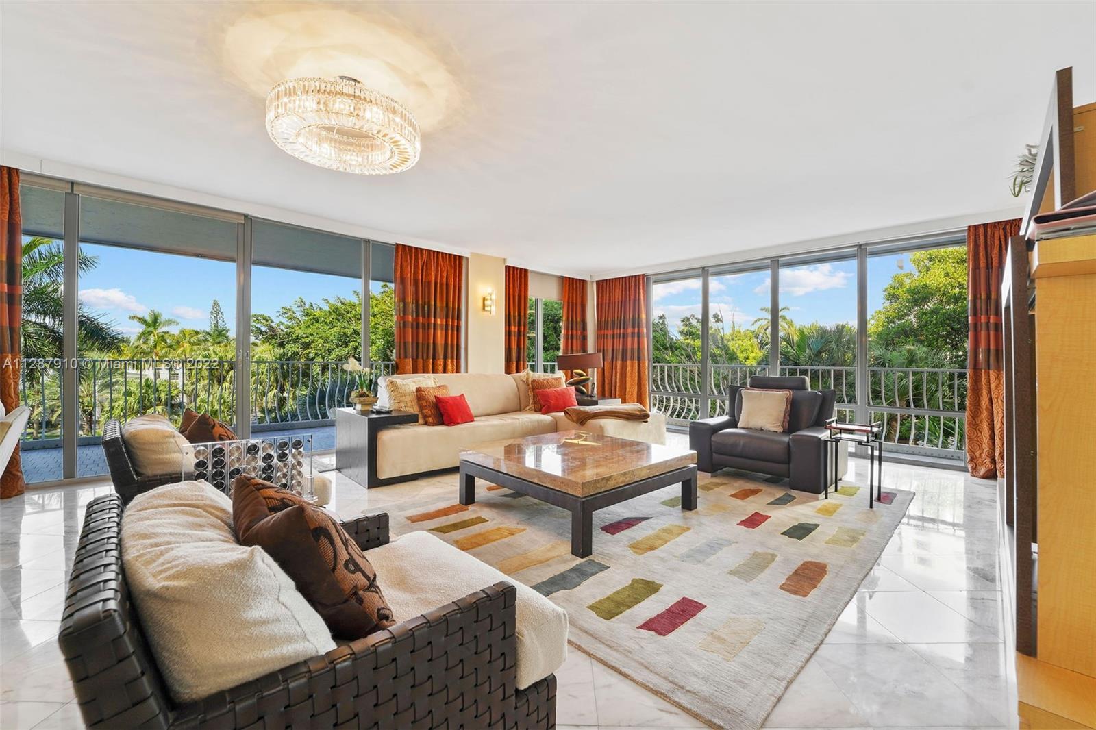 Located in the heart of Bal Harbour, this luxurious residence offers 3,300 Sqft of living space, inc