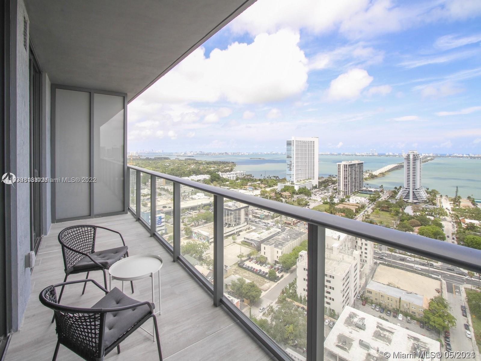 The most desirable view, furnished unit at new HYDE Midtown. 1 Bed/2 Bath + DEN with spectacular Oce