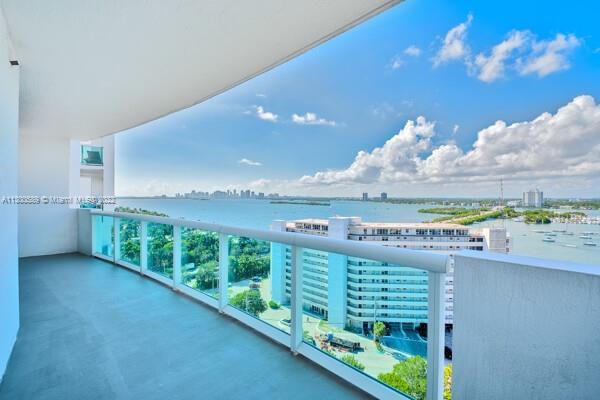ENJOY DIRECT INTRACOASTAL VIEWS AND BISCAYNE BAY FROM THE 15TH FLOOR BALCONY, ONE OF THE HIGHEST UNI