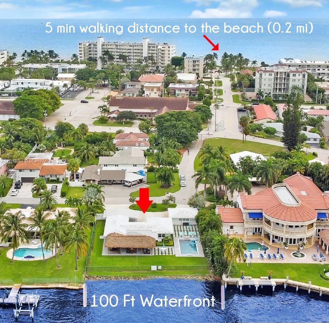 AMAZING WATERFRONT HOME, 100 FT FRONTAGE LOCATED DIRECTLY ON THE MAIN INTRACOASTAL, 2 BLOCKS FROM TH
