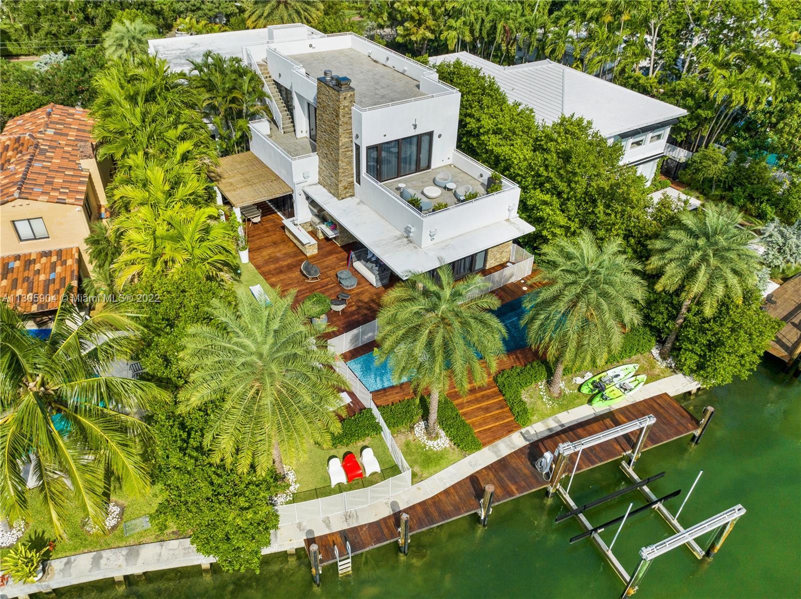 Architectural masterpiece with interiors designed by Dori Kabel.Located in the heart of Miami Beach,
