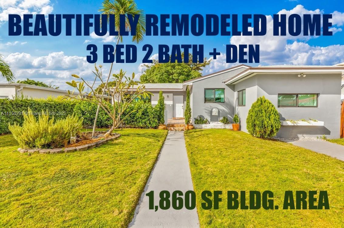 Beautiful, bright, and spacious 3 Bed / 2 Bath + Den fully remodeled home!!! Featuring 1,860 SqFt of