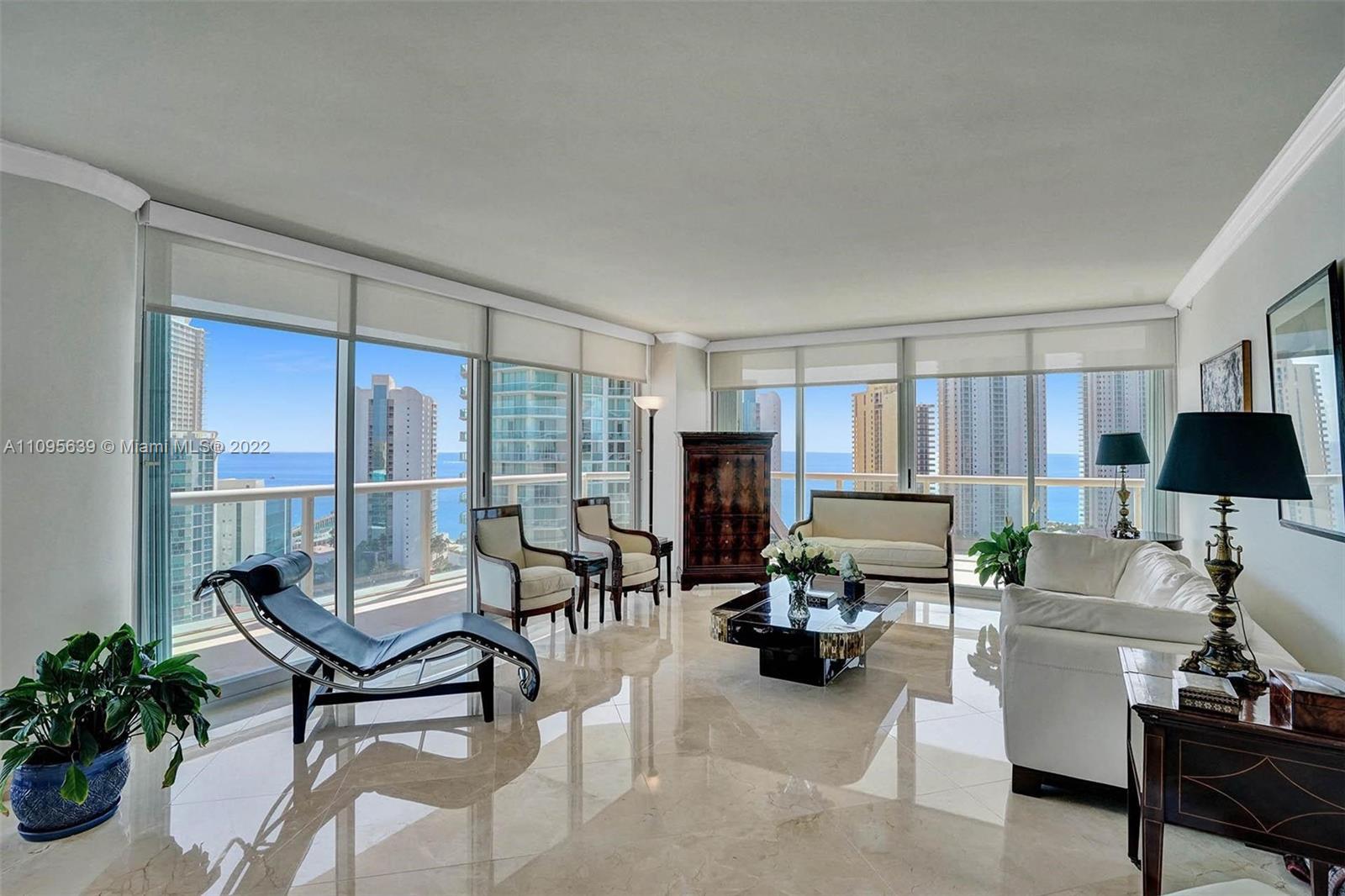 This special corner property is in the sought out area of Sunny Isles Beach. It has breathtaking vie