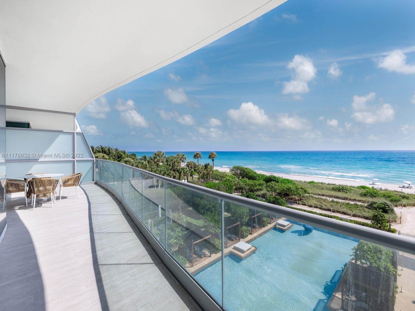Fabulous turn-key beach front condo in the highly sought after Fendi Chateau. Spectacular direct oce