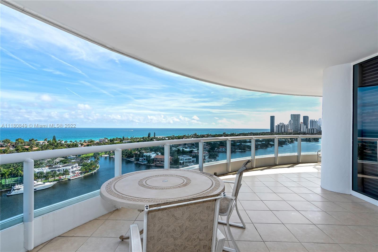 AMAZING panoramic views of direct Ocean, intracoastal and skyline from this Corner unit located on t