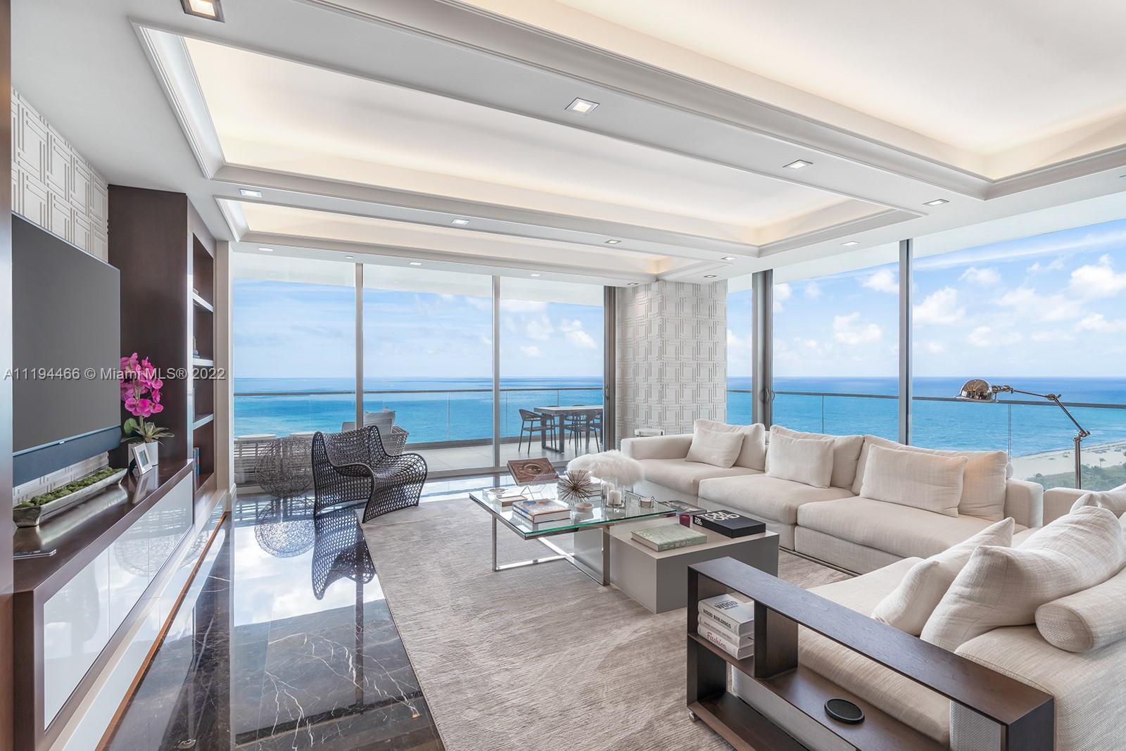 Turn-key oceanfront corner residence presents a rare opportunity to own at Bal Harbour most sought-a
