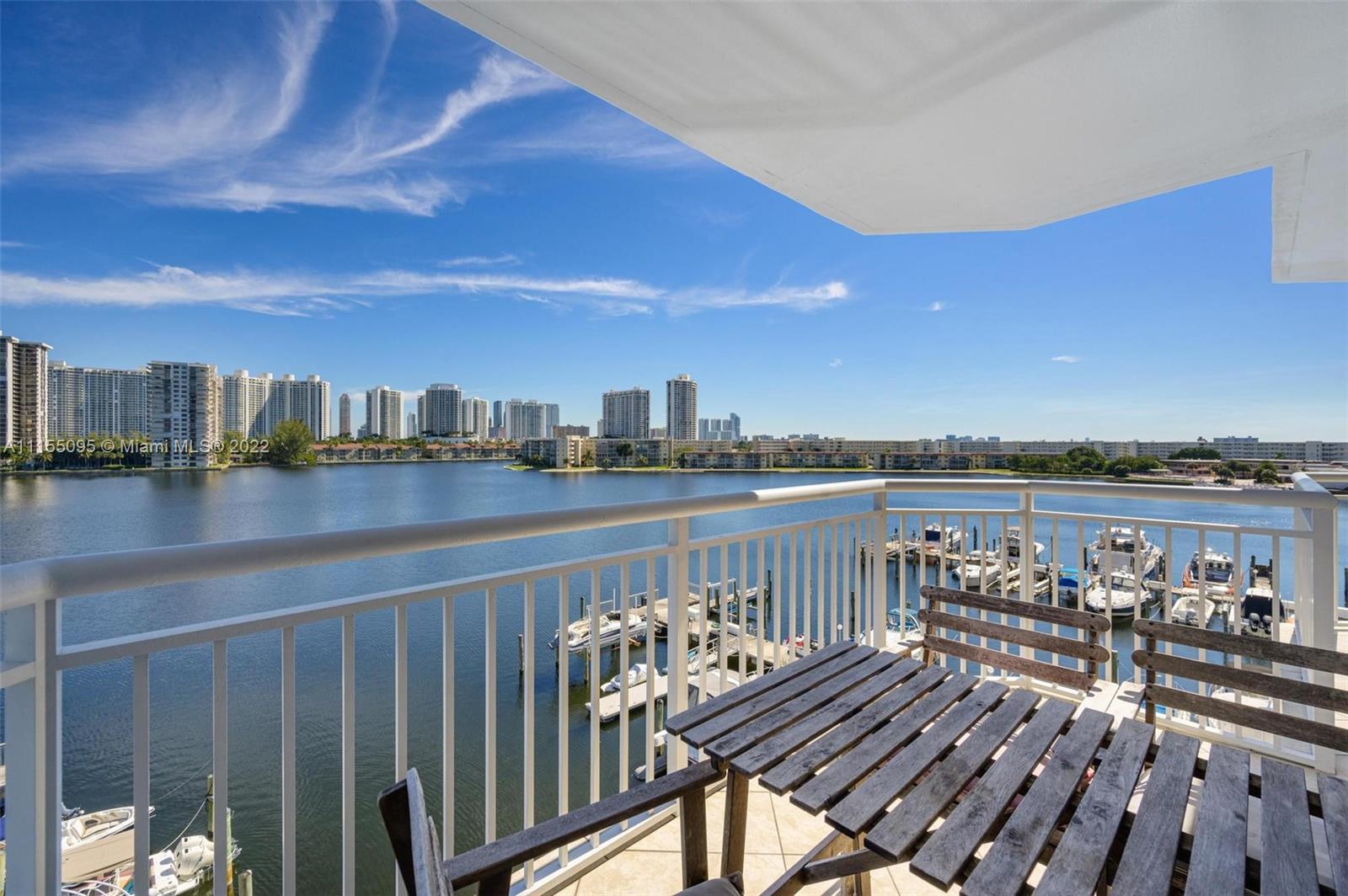BEAUTIFUL WATER VIEW FROM THIS 2 BEDROOM 2 BATHROOM APARTMENT IN AVENTURA. WRAP AROUND BALCONY WITH 