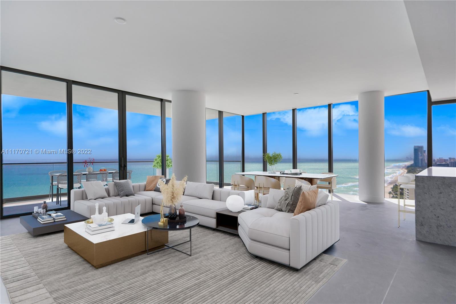 New contemporary 40 story glass tower w/only 63 residences & EXPANSIVE OCEAN VIEWS. Lock-in 3% inter