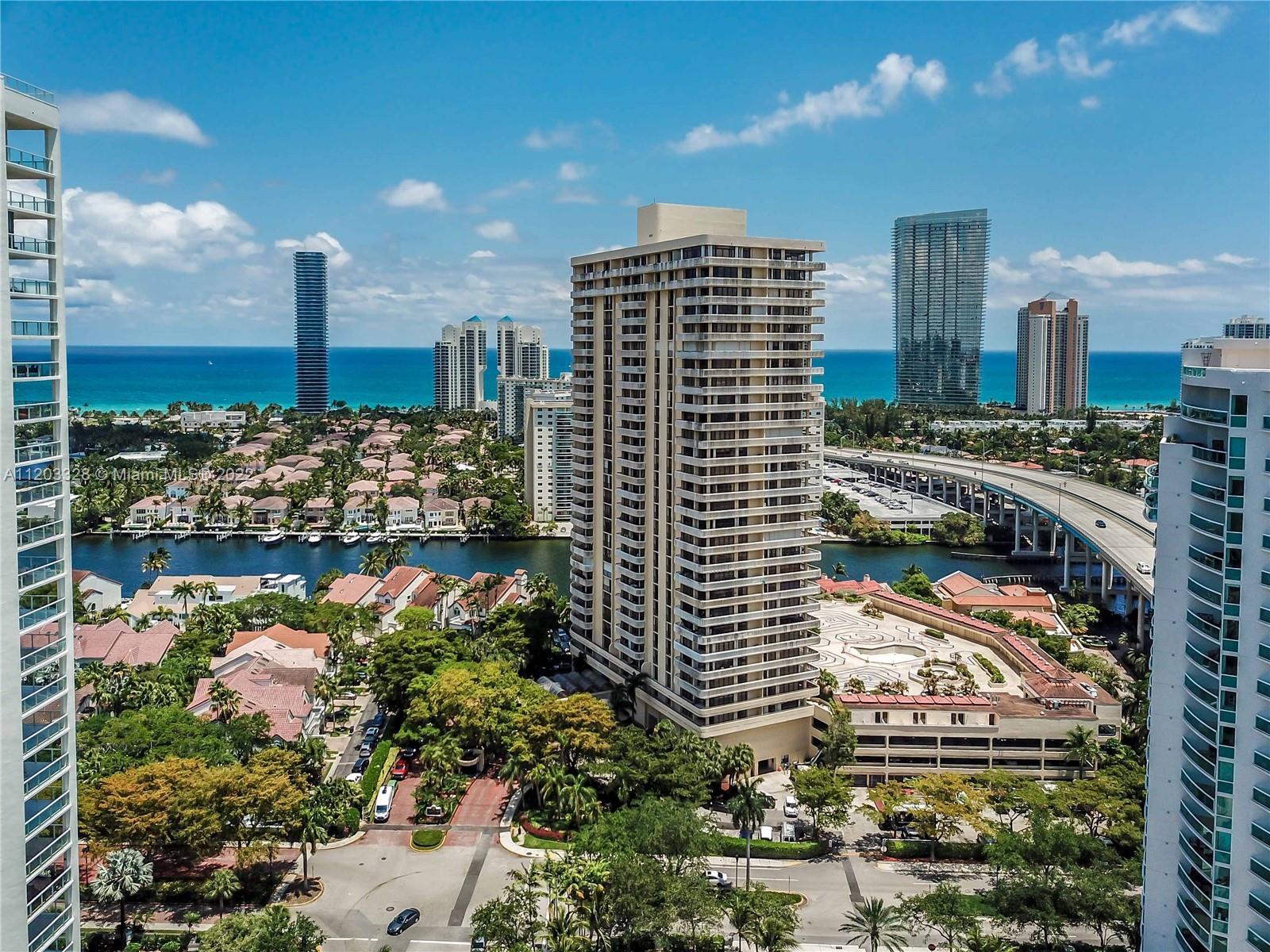 Enjoy Million Dollar Panoramic Views of the ocean, intracoastal waterway and skyline from this spaci