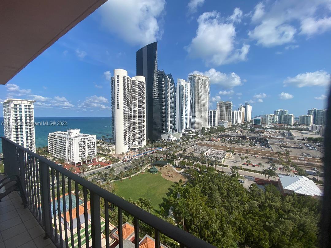 Remarkable high floor panoramic view. Apartment is located in the heart of Sunny Isles. Walking dist