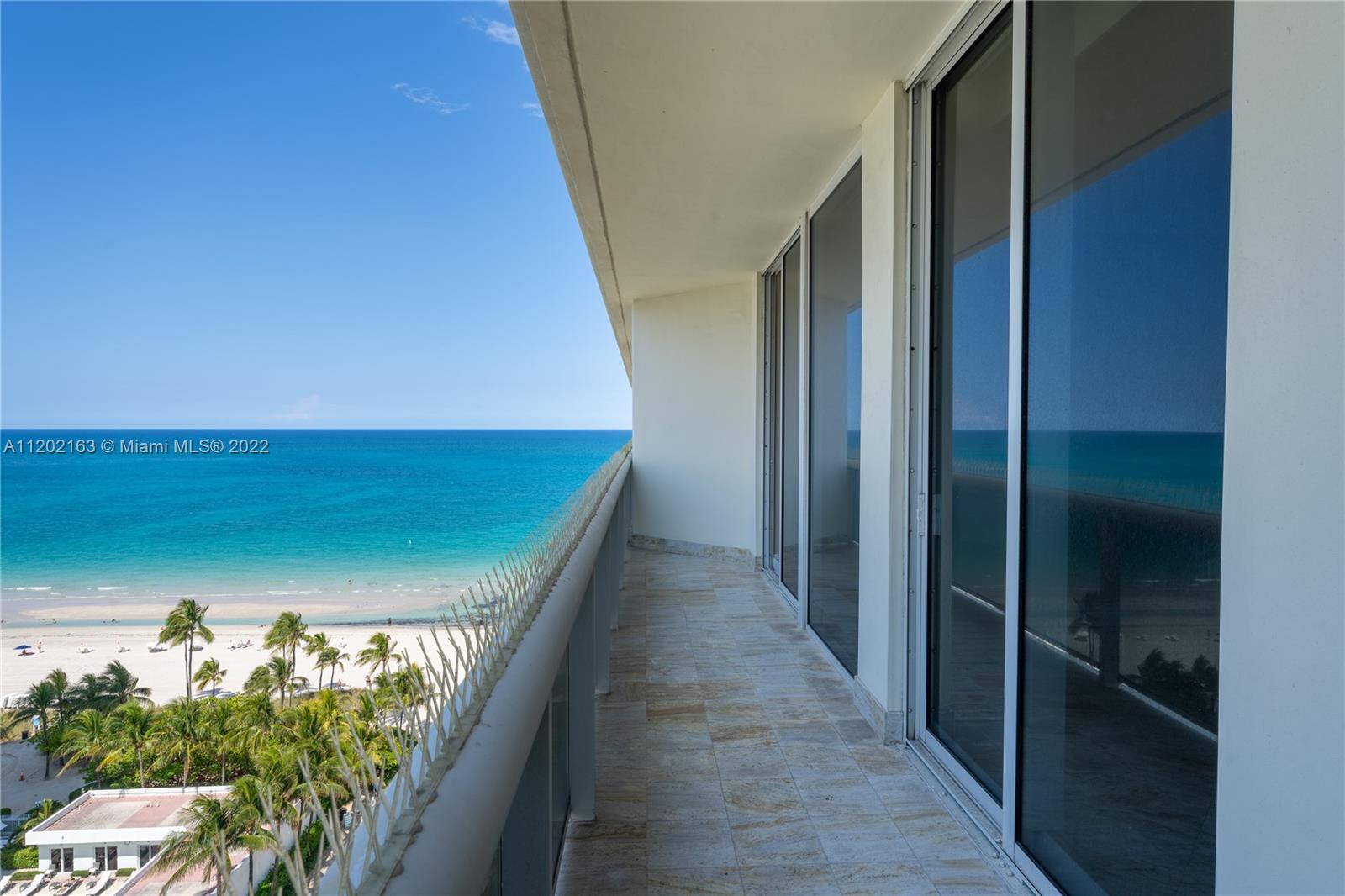 This magnificent ocean front penthouse unit is located in the prestigious Town of Surfside. It featu
