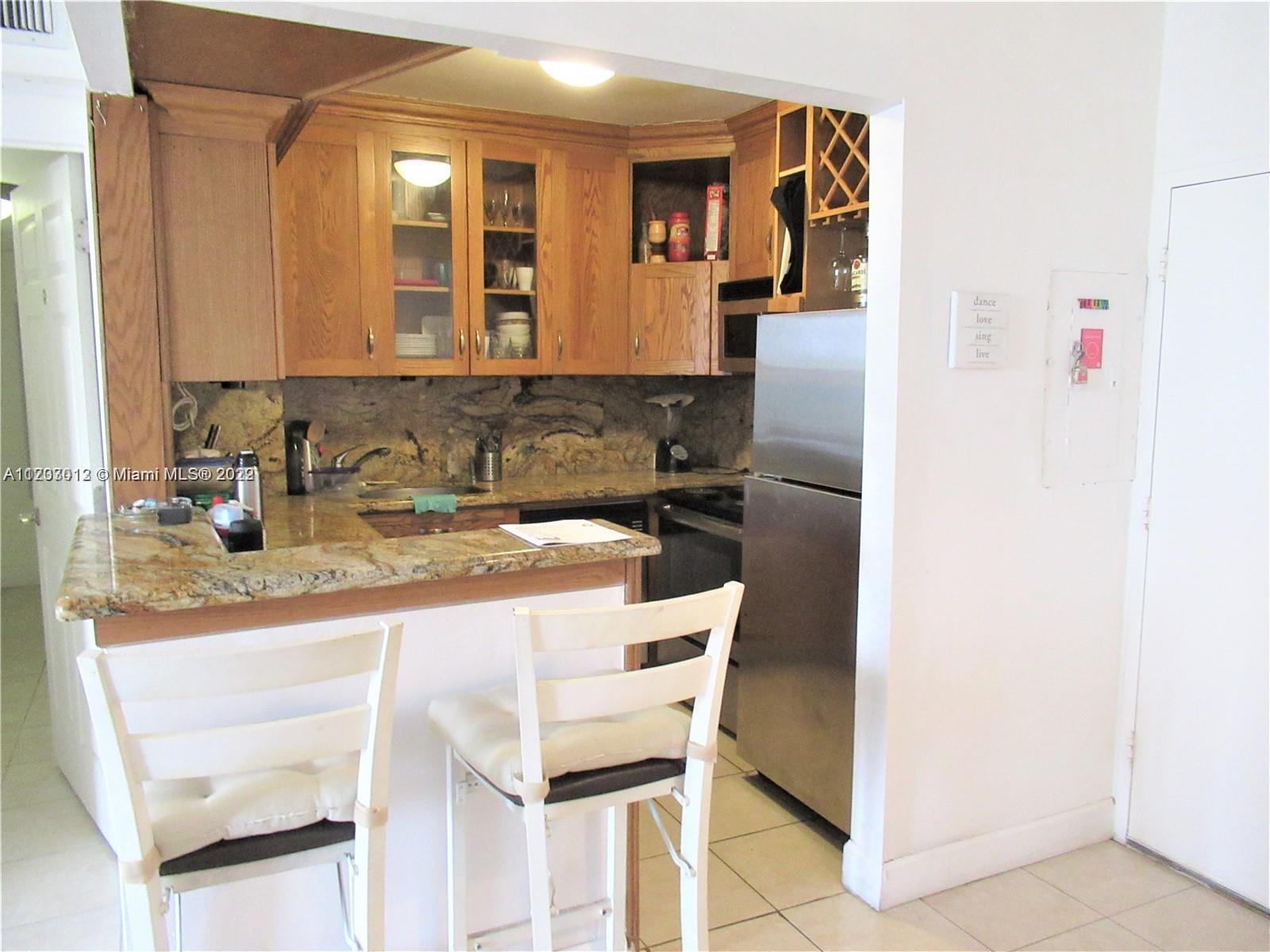 Unit is tenant occupied. Large 2 bedrooms and 2 bathrooms in one of the quiet areas of Miami Beach. 