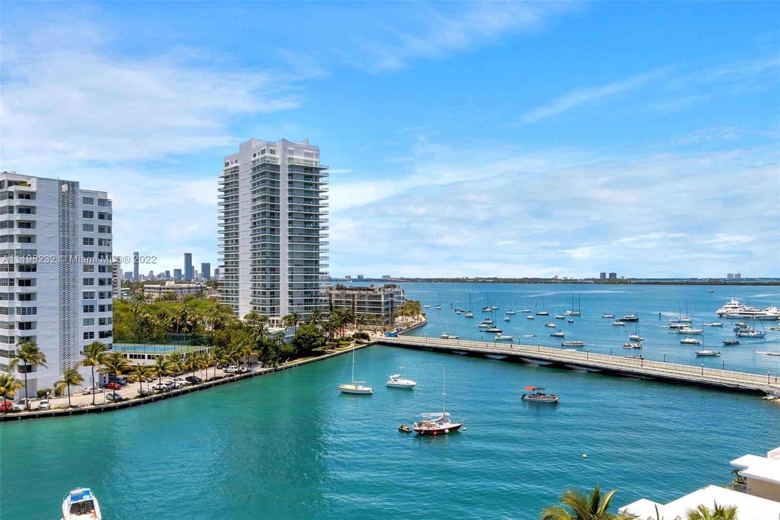 Breathtaking waterfront views of Miami’s Biscayne Bay in this centrally located yet tucked-away bout