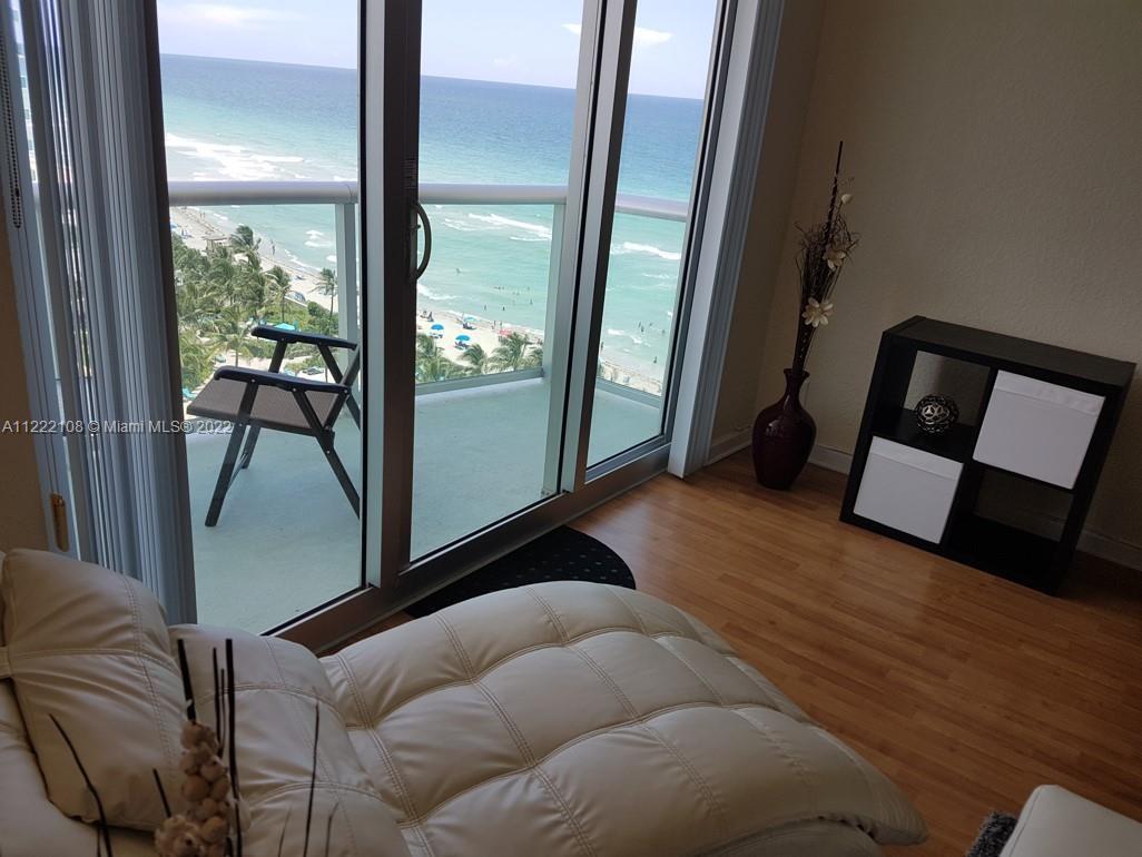 Great beach front resort style building and gorgeous ocean and beach views from this spacious 1 bedr