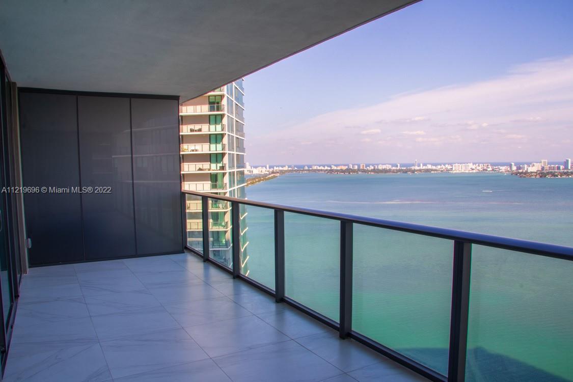 Breathtaking views of Biscayne Bay from the 38th floor. Unit offers 2 bedroom + den 3 bath open floo