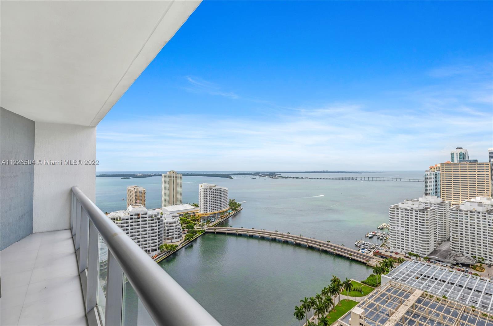 A Brickell Jewel ! Majestic views of the bay and the ocean  with Key Biscayne from  a distance from 