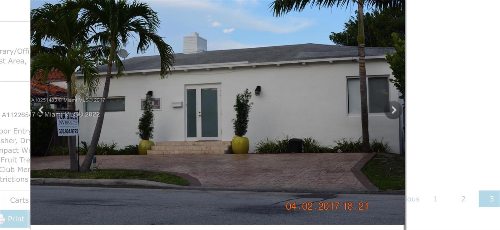 Amazing Single Family Home in Surfside. Located in the best part of Town with true walking distance 