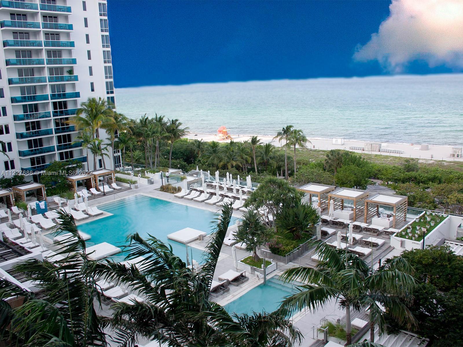 Amazing Oceanfront Condo, Great View, balcony faces the 1 hotel Main pool and ocean. The Roney Palac