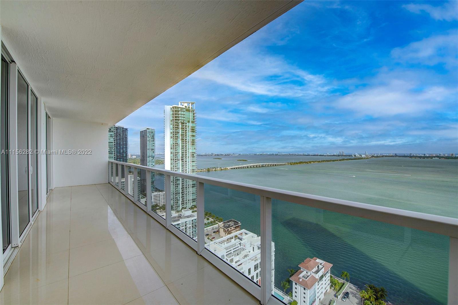 Stunning direct Biscayne Bay views from this huge floor plan featuring 3 bedrooms 3 full bathrooms, 