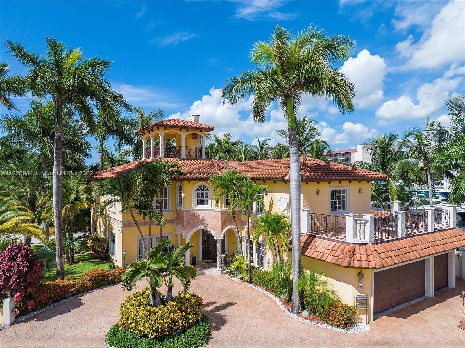 Welcome to Florida living at its best! This Mediterranean home is a boater’s paradise, situated on a