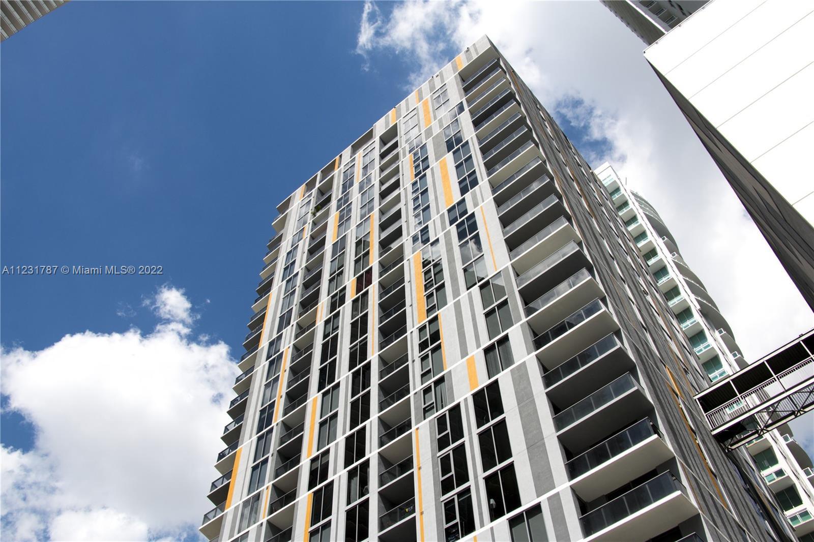 In the heart of Brickell...Large studio at 24th floor...Open kitchen, Italian cabinetry & walk-in cl