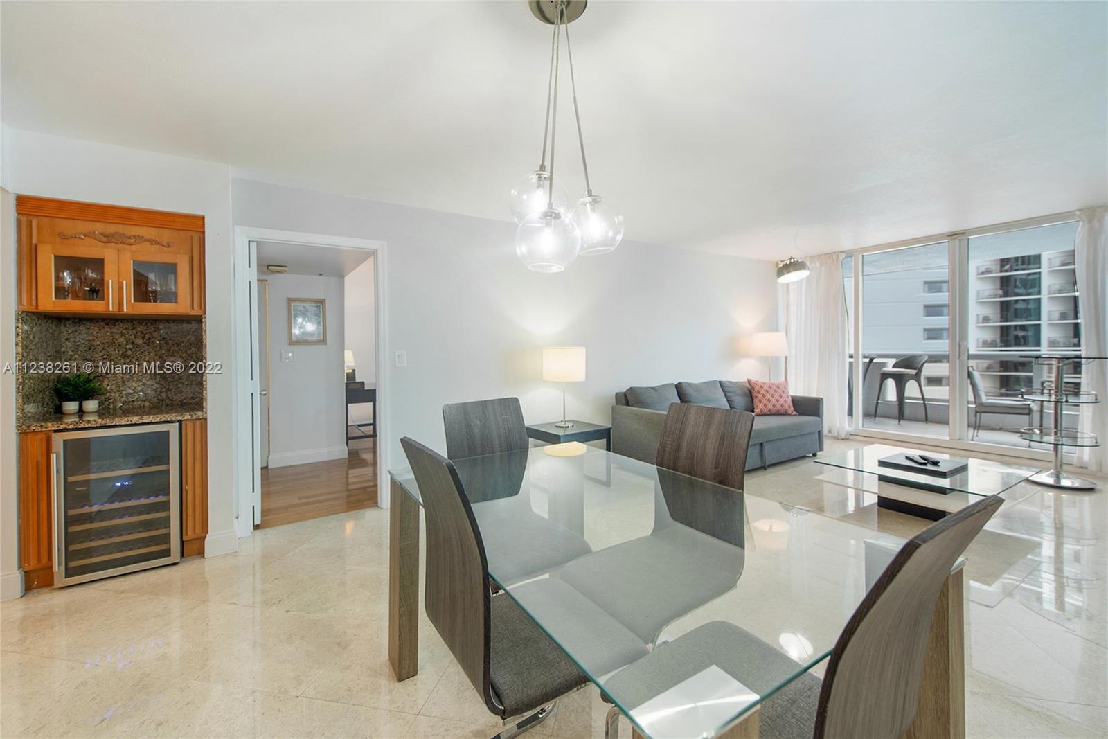 Gorgeous 1 Bed 1.5 Bath remodeled condo at The Grand. Beautiful views of Biscayne Bay and Downtown f