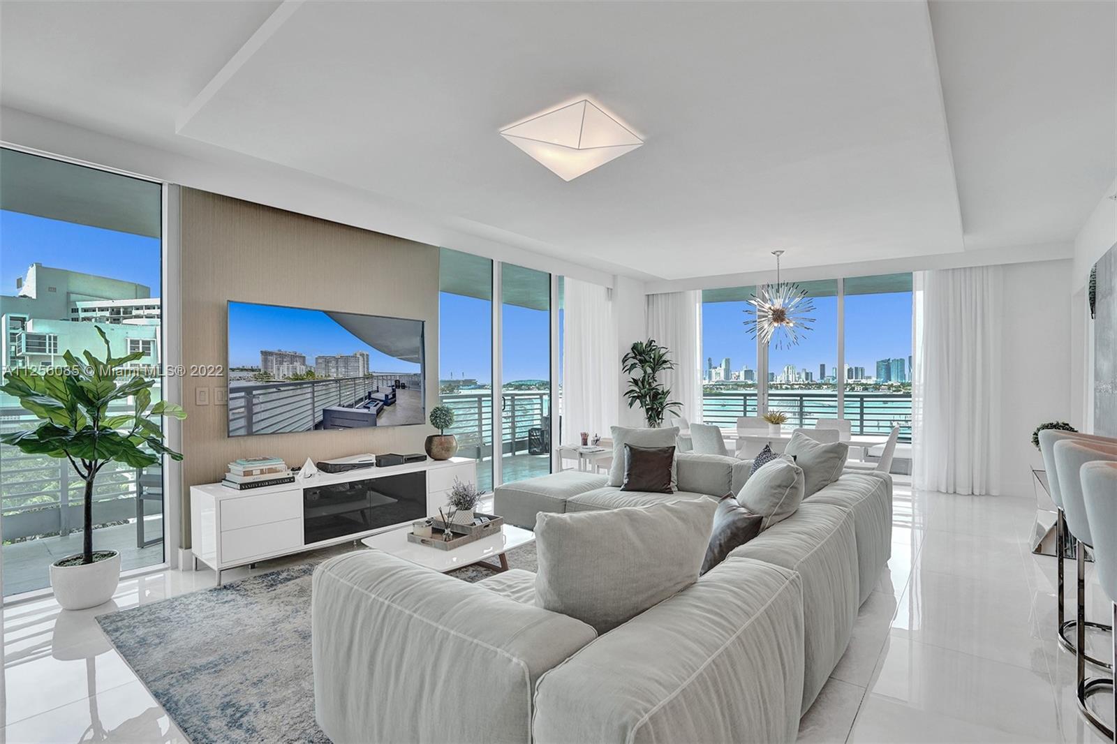Beautifully and fully remodeled  3/3 at the Capri South Beach, a luxury boutique building sitting on