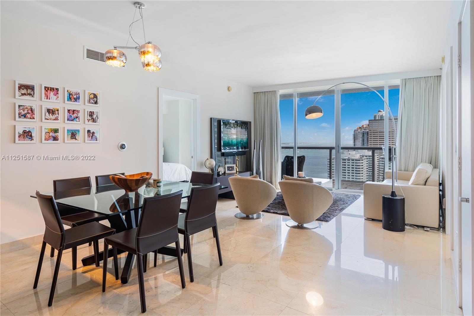 The Most Desirable Condo Completely Furnished Unit at Icon Brickell Tower two with Gorgeous direct W