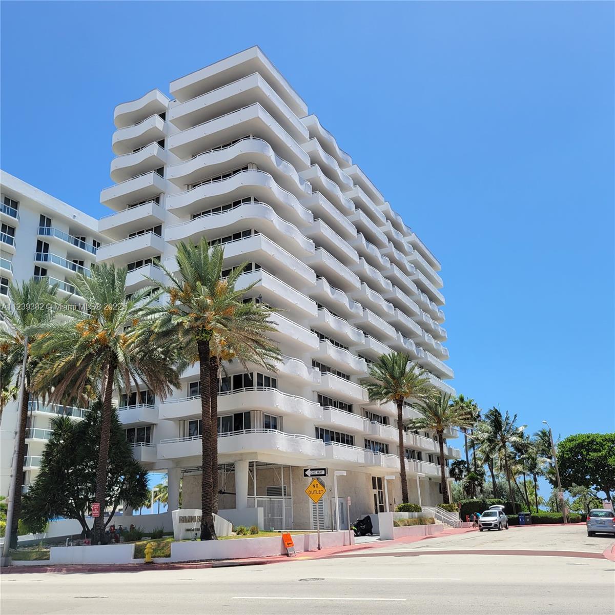 Rimini Beach Condo Building with direct access to Miami Beach oceanfront area in renowned Surfside. 