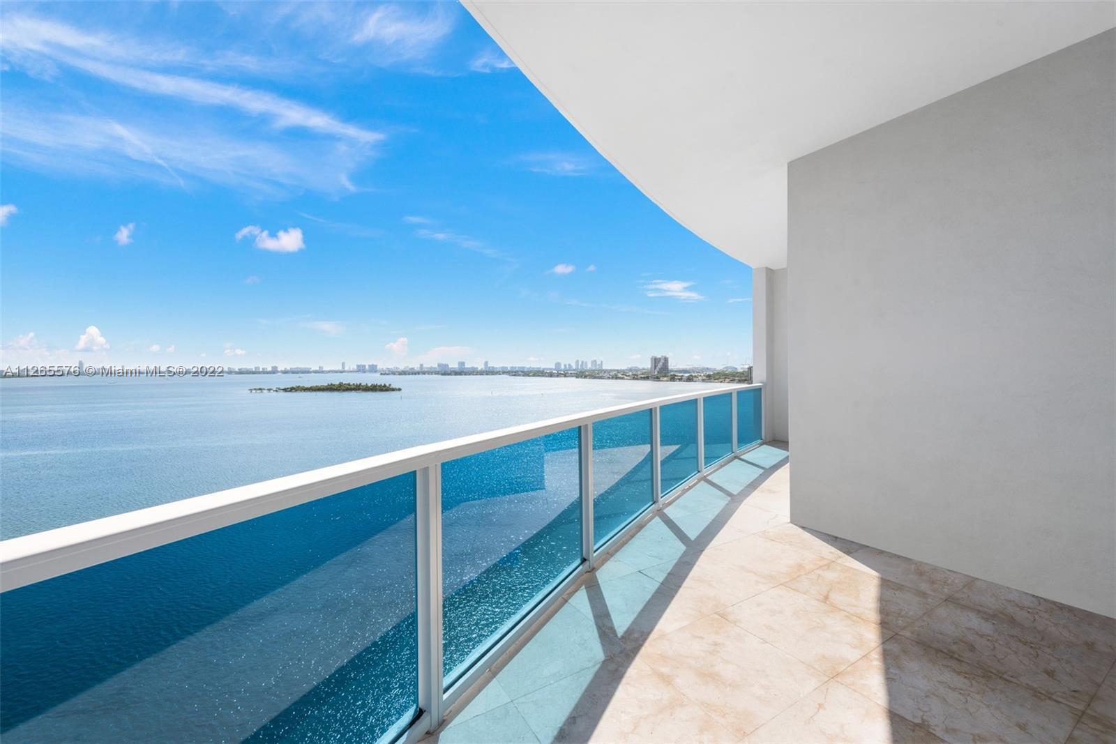 Gorgeous unobstructed Biscayne Bay views from every room! This spacious 2BD, 2BA + den residence off