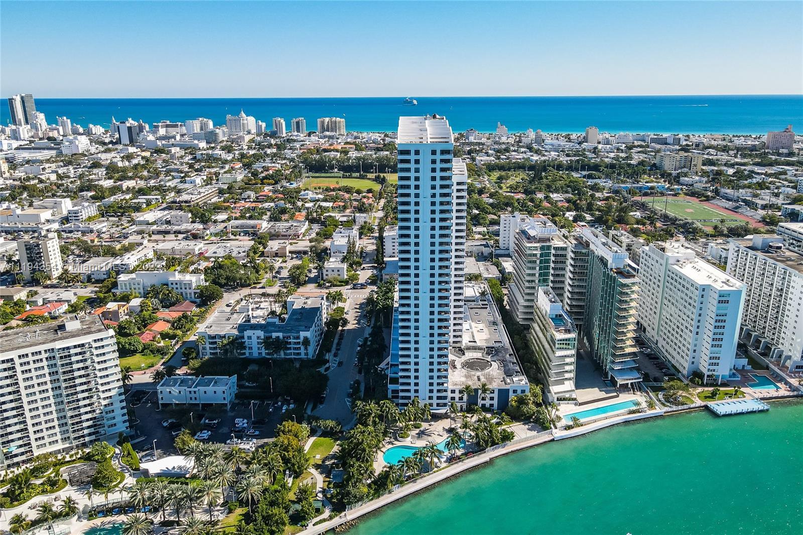 Set in the heart of trendy South Beach's West Ave neighborhood, this amazing high floor property off