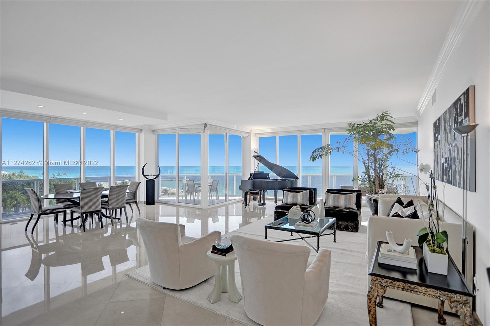 Stunning unobstructed direct ocean, oversized 3800 sq ft condo spanning the entire NE corner of the 